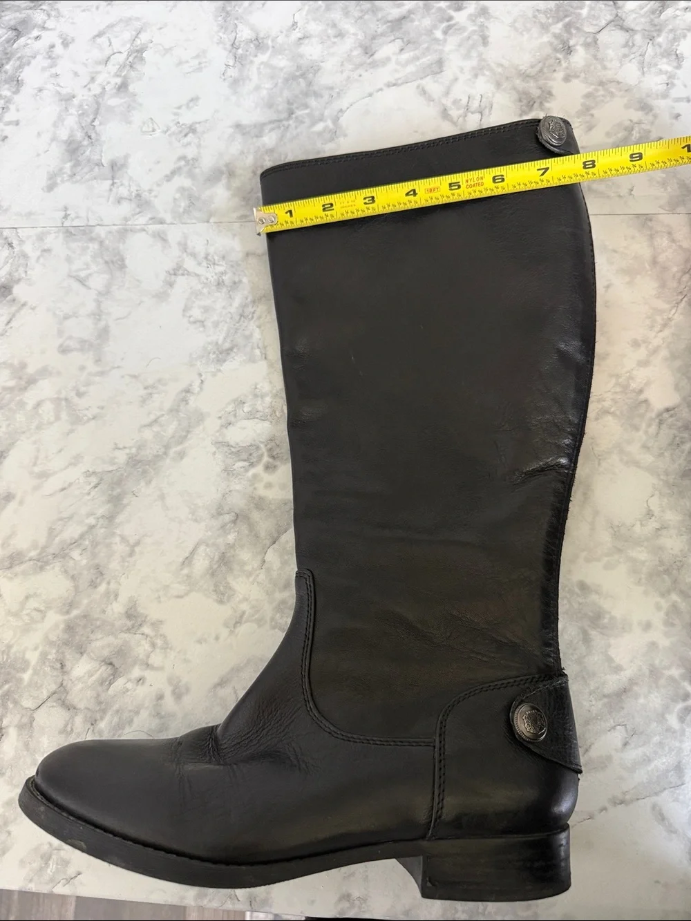Arturo Chiang Classic Black soft Leather Knee High Women's Riding Boots Sz 8 MW